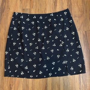Aeropostale Black Floral Mini Skirt